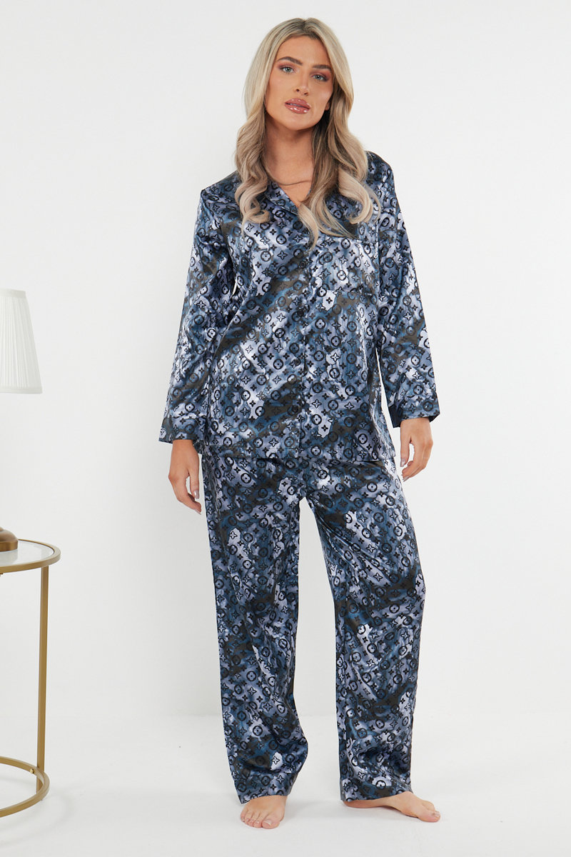 Ophelia Printed Long Sleeve Pyjama Sets  Thumbnail