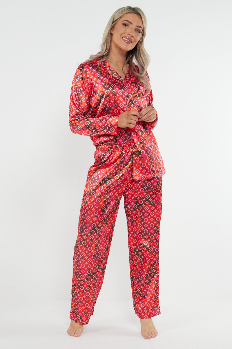 Ophelia Printed Long Sleeve Pyjama Sets  Thumbnail