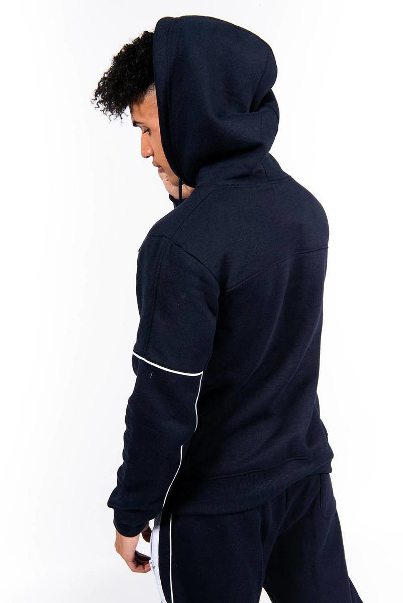 Liam Contrast Zip Piped Hoodie And Short Set Thumbnail Liam Contrast Zip Piped Hoodie And Short Set Thumbnail