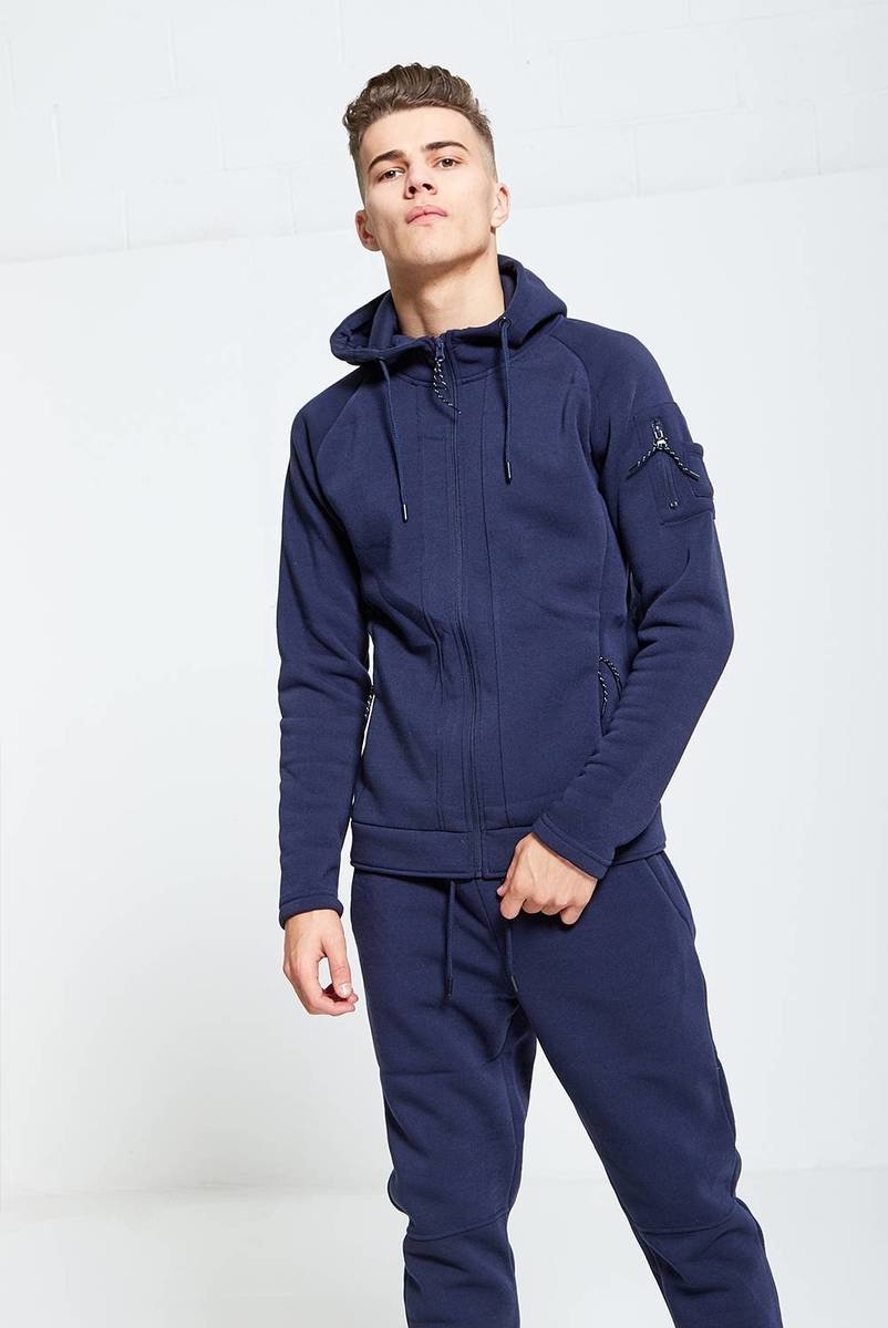 Asher Zip Through Skinny Fit Hood Tracksuit Asher Zip Through Skinny Fit Hood Tracksuit