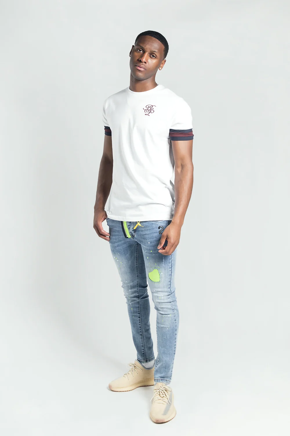 Reggie Neon Green And Blue Distressed Slim Jeans Distressed Slim Jeans Thumbnail Reggie Neon Green And Blue Distressed Slim Jeans Distressed Slim Jeans Thumbnail