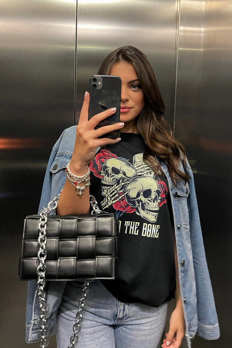 Demi Bad To The Bone Graphic T-Shirt Thumbnail Demi Bad To The Bone Graphic T-Shirt Thumbnail
