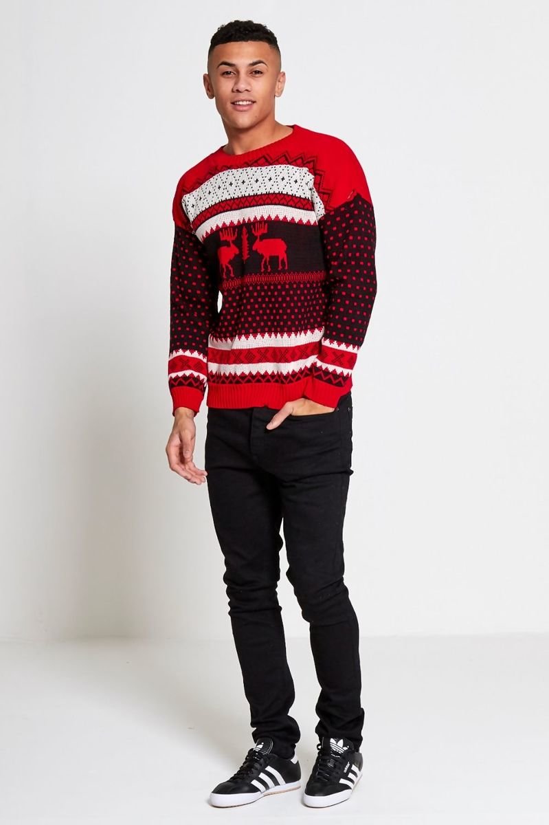 Caleb Novelty Reindeer Christmas Jumper Thumbnail Caleb Novelty Reindeer Christmas Jumper Thumbnail