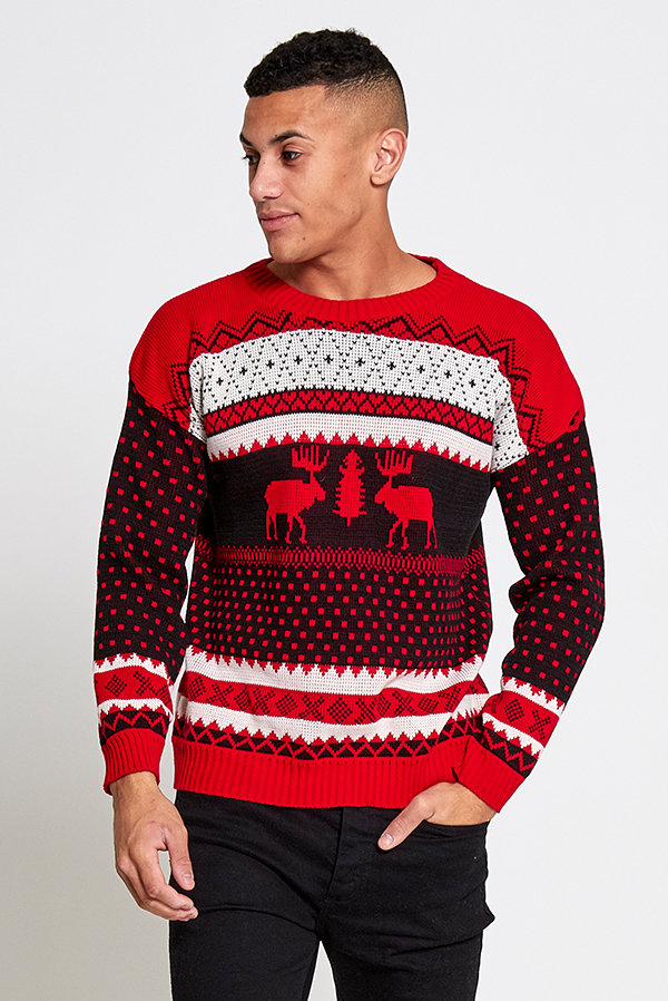 Caleb Novelty Reindeer Christmas Jumper Caleb Novelty Reindeer Christmas Jumper