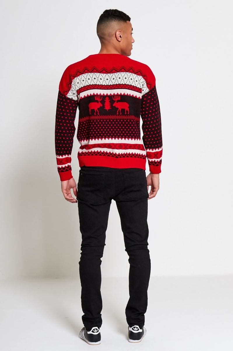 Caleb Novelty Reindeer Christmas Jumper Thumbnail Caleb Novelty Reindeer Christmas Jumper Thumbnail