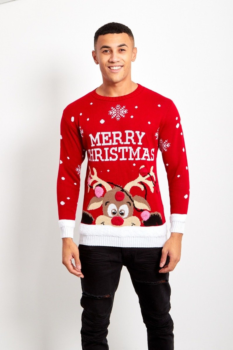Blake Pom Reindeer Merry Christmas Jumper Thumbnail Blake Pom Reindeer Merry Christmas Jumper Thumbnail