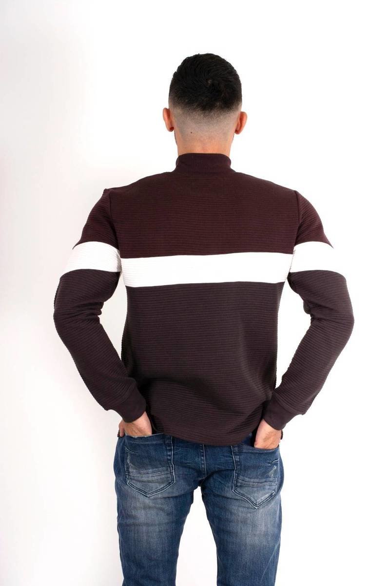 Matthew Ribbed Three-Tone Jumper Thumbnail Matthew Ribbed Three-Tone Jumper Thumbnail