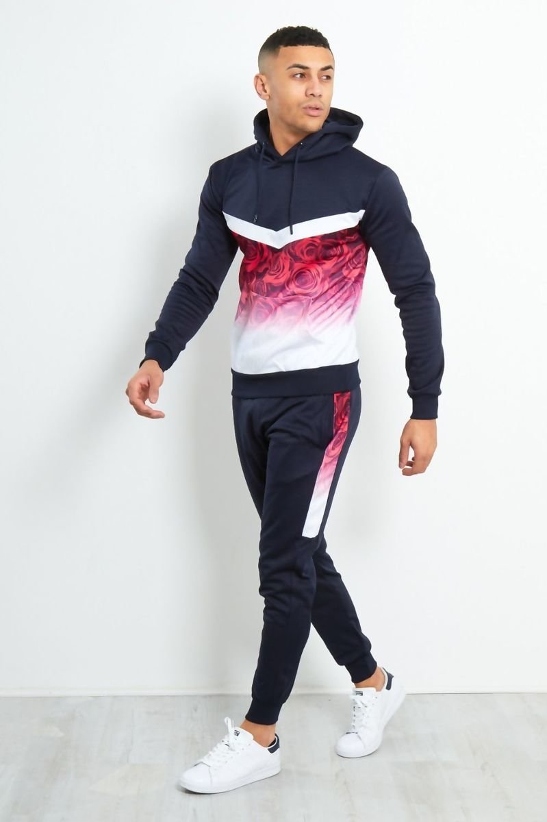 Jude Rose Two-Tone Faded Pullover Tracksuit Jude Rose Two-Tone Faded Pullover Tracksuit
