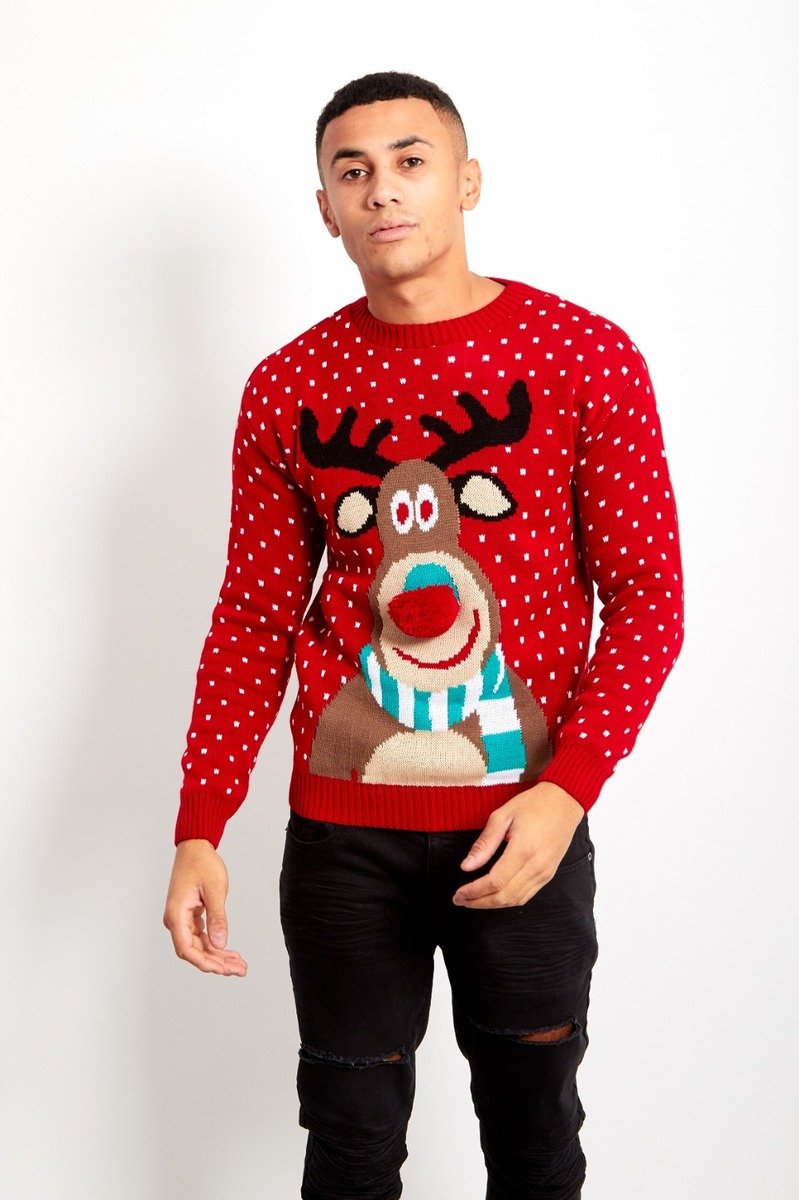 Sonny Pom Rudolph Christmas Jumper Thumbnail Sonny Pom Rudolph Christmas Jumper Thumbnail