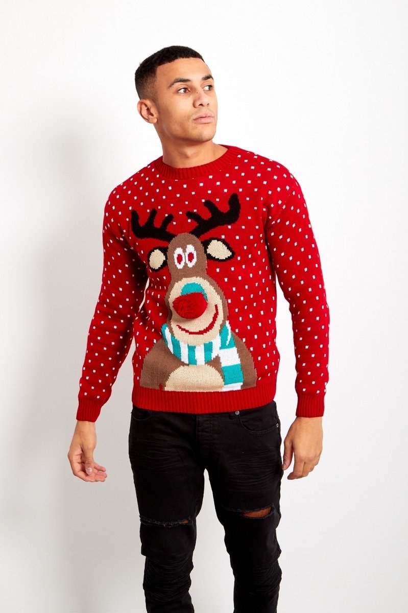 Sonny Pom Rudolph Christmas Jumper Thumbnail Sonny Pom Rudolph Christmas Jumper Thumbnail