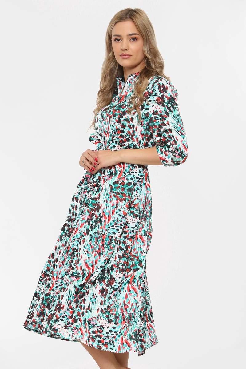 Selina Satin Print Midi Dress Thumbnail Selina Satin Print Midi Dress Thumbnail