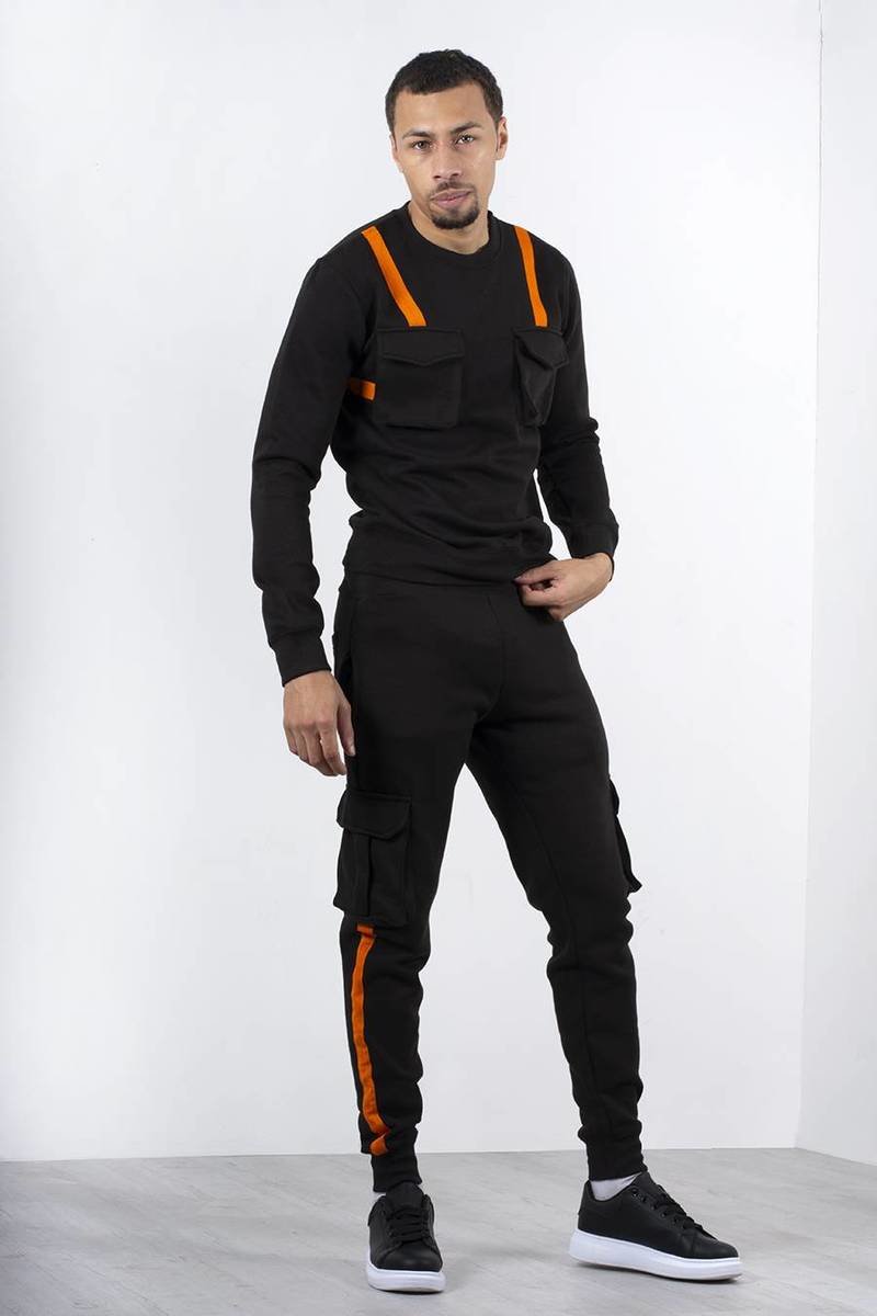 Joey Contrast Strap Pullover Cargo Tracksuit Thumbnail Joey Contrast Strap Pullover Cargo Tracksuit Thumbnail