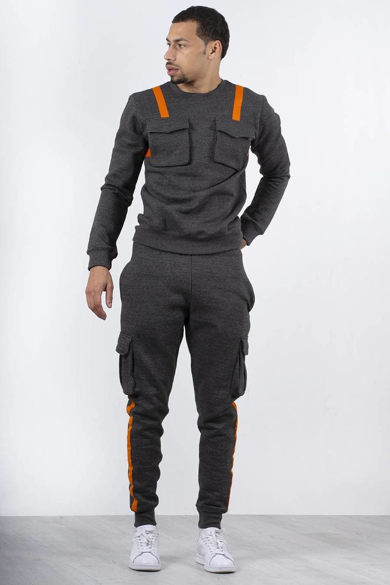 Joey Contrast Strap Pullover Cargo Tracksuit Thumbnail Joey Contrast Strap Pullover Cargo Tracksuit Thumbnail