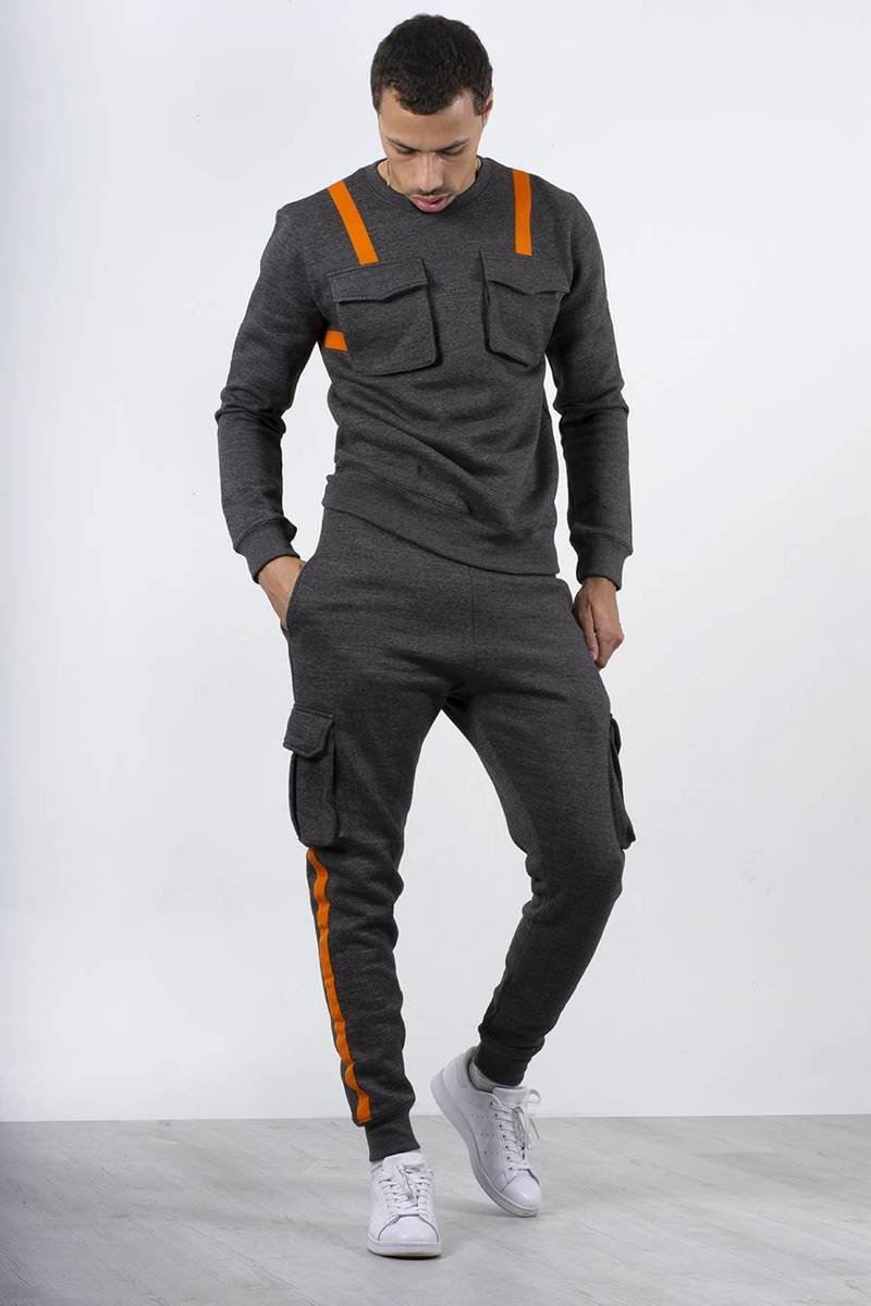 Joey Contrast Strap Pullover Cargo Tracksuit Thumbnail Joey Contrast Strap Pullover Cargo Tracksuit Thumbnail