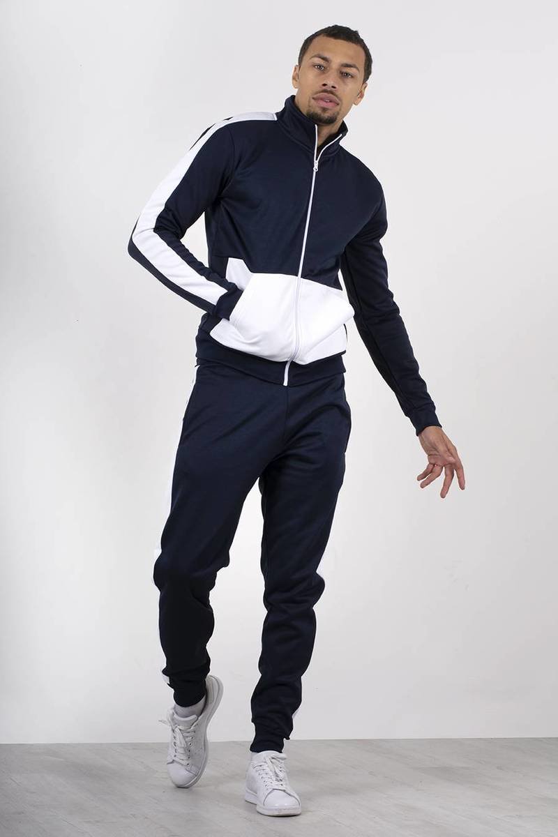 Kairo Two Tone Zip Through Funnel Tracksuit Kairo Two Tone Zip Through Funnel Tracksuit