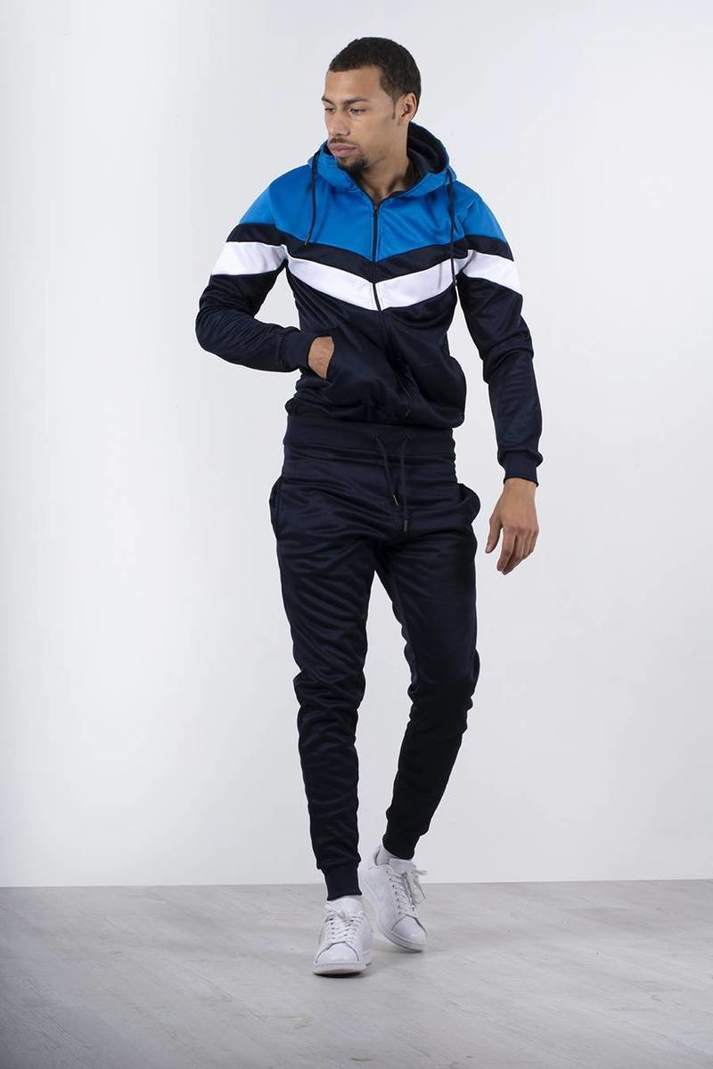 Marley Colourblock Chevron Hooded Skinny Tracksuit Thumbnail Marley Colourblock Chevron Hooded Skinny Tracksuit Thumbnail