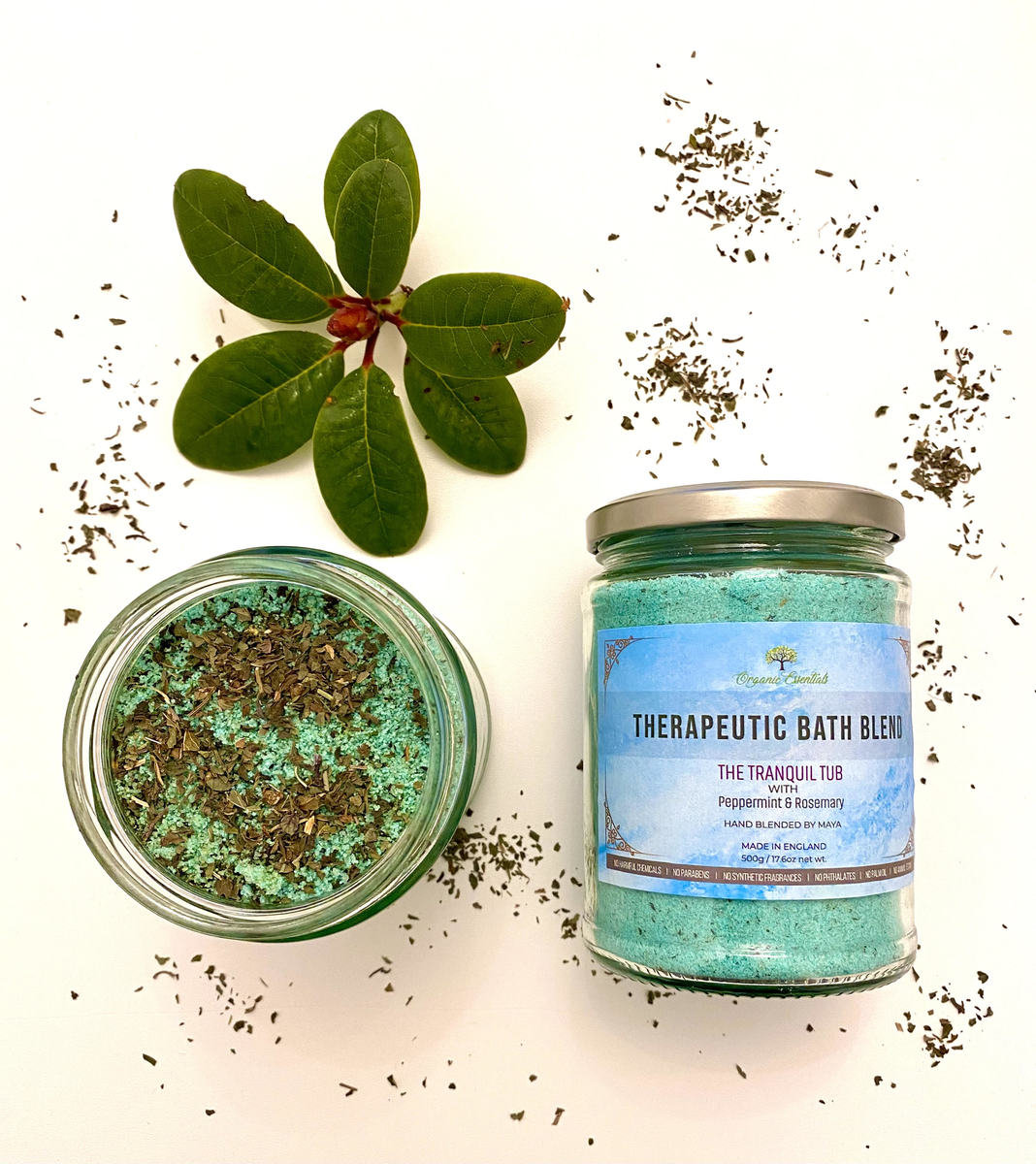 Luxury Bath Blend - The Tranquil Tub - Rosemary & Peppermint 500g Luxury Bath Blend - The Tranquil Tub - Rosemary & Peppermint 500g