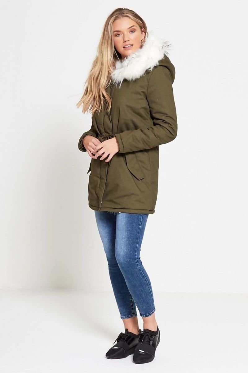 Reign White Angel Fur Hooded Parka Coat Thumbnail Reign White Angel Fur Hooded Parka Coat Thumbnail