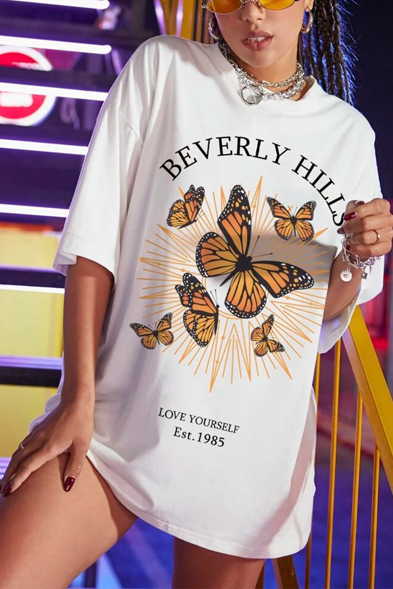 Deborah Beverly Hills Butterfly Oversized Tee Deborah Beverly Hills Butterfly Oversized Tee