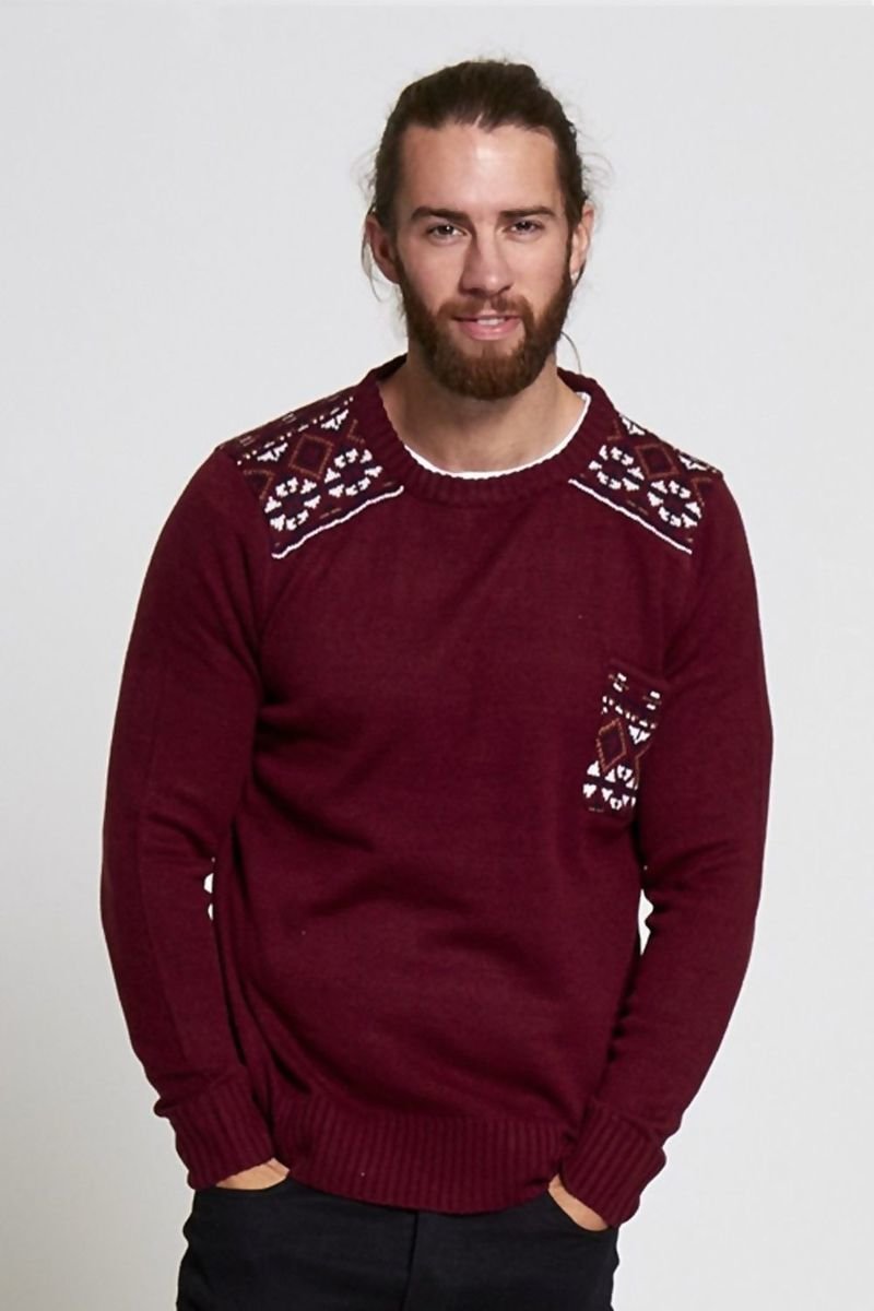 Reuben Diamond Print Knitted Jumper Reuben Diamond Print Knitted Jumper