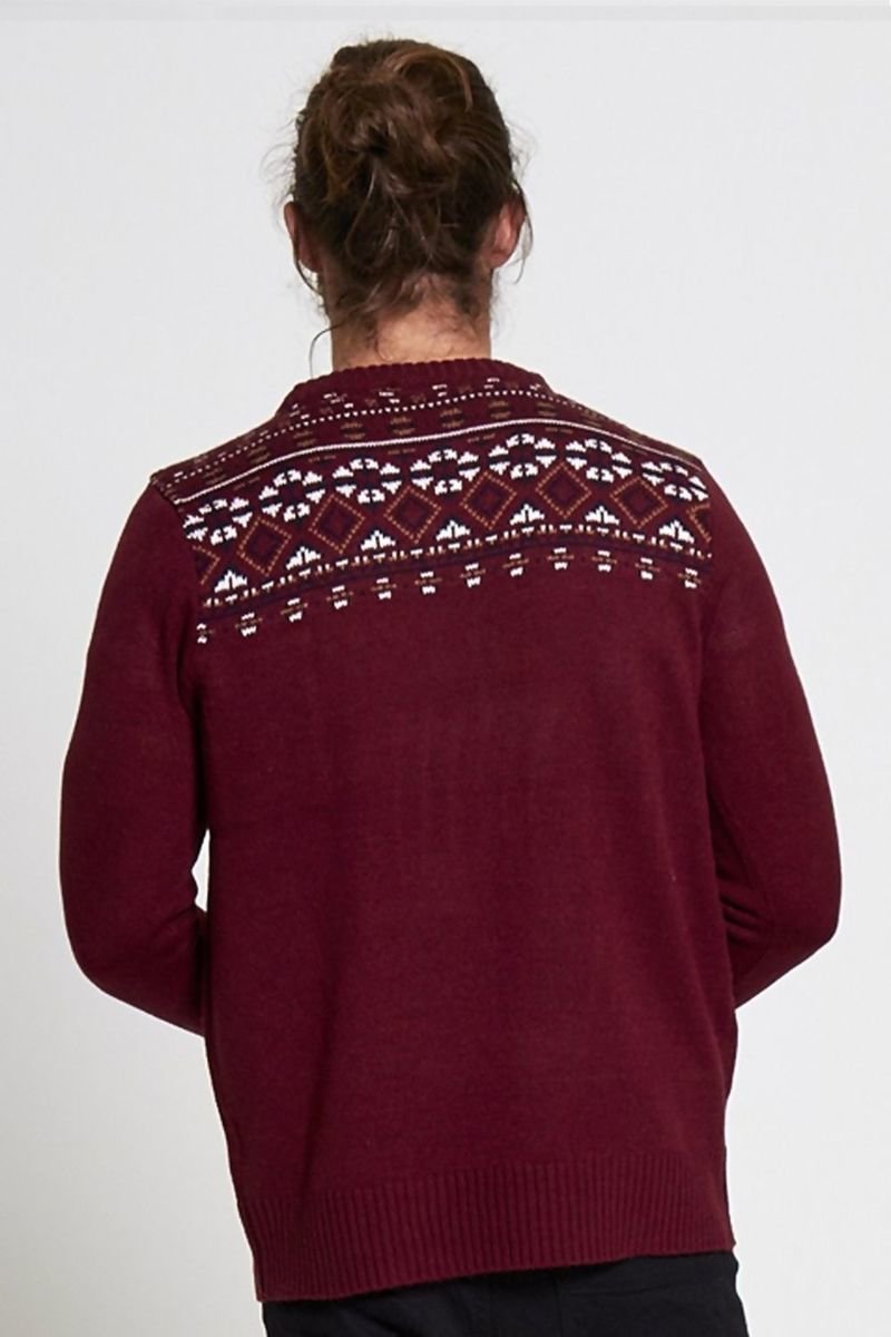 Reuben Diamond Print Knitted Jumper Thumbnail Reuben Diamond Print Knitted Jumper Thumbnail