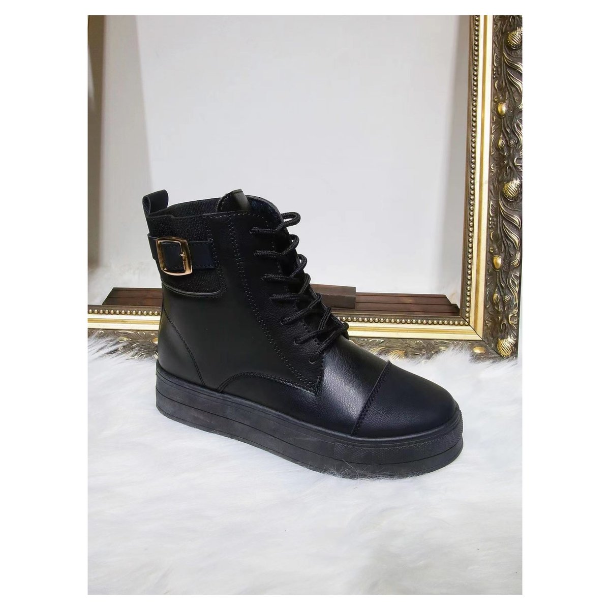 Robyn Lace Up Chunky Ankle Boots