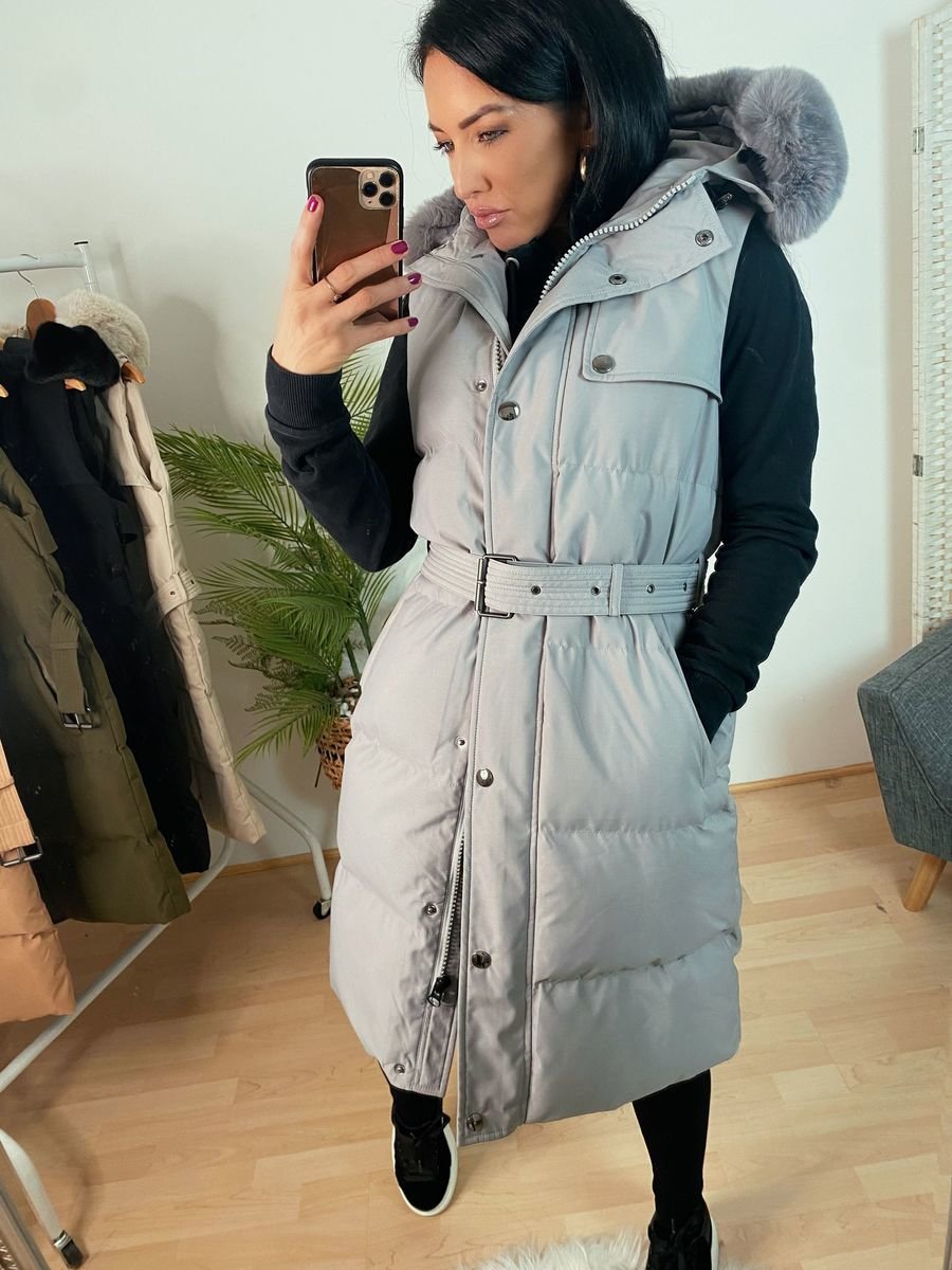 Anna Belted Faux Fur Gilet Anna Belted Faux Fur Gilet
