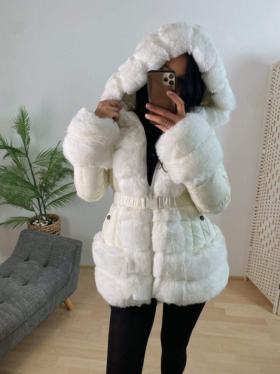 Marie Faux Fur Padded Coat Thumbnail