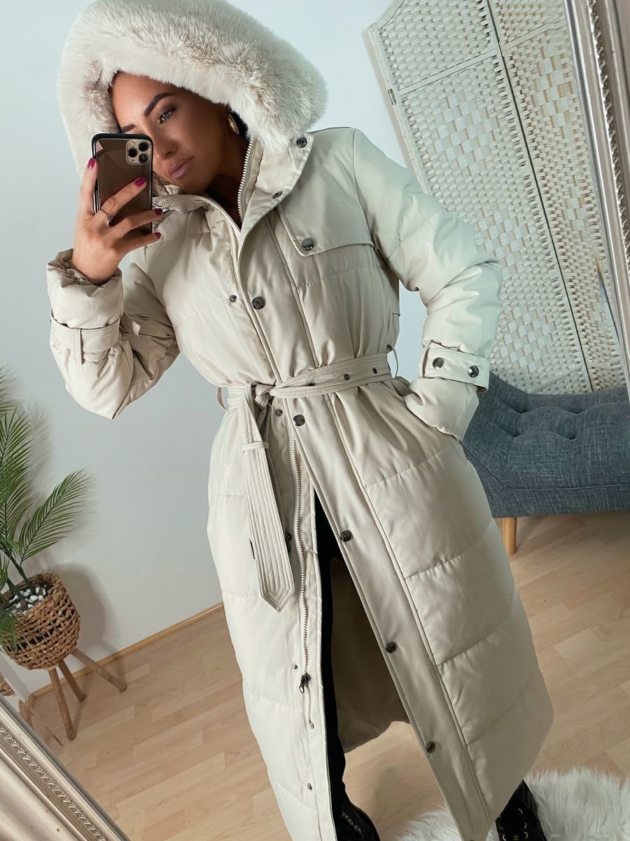 Anna Faux Fur Hooded Padded Long Coat Anna Faux Fur Hooded Padded Long Coat