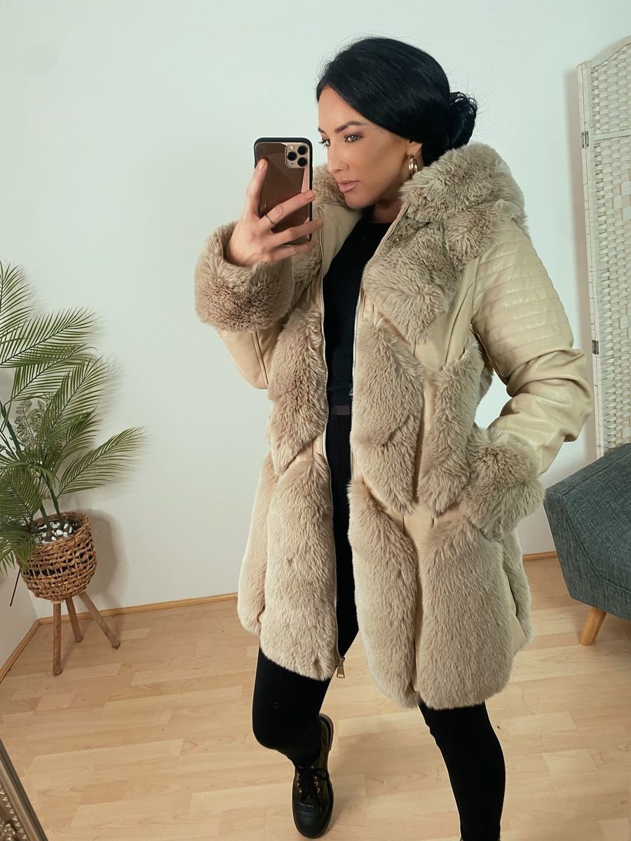 Tabitha PU Faux Fur Coat Thumbnail Tabitha PU Faux Fur Coat Thumbnail
