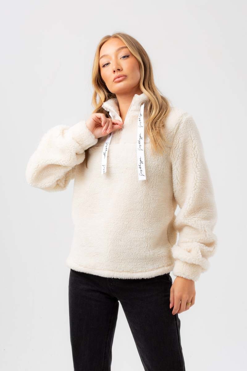 Faye JustHype High Neck Sherpa Jacket with Drawcord Faye JustHype High Neck Sherpa Jacket with Drawcord
