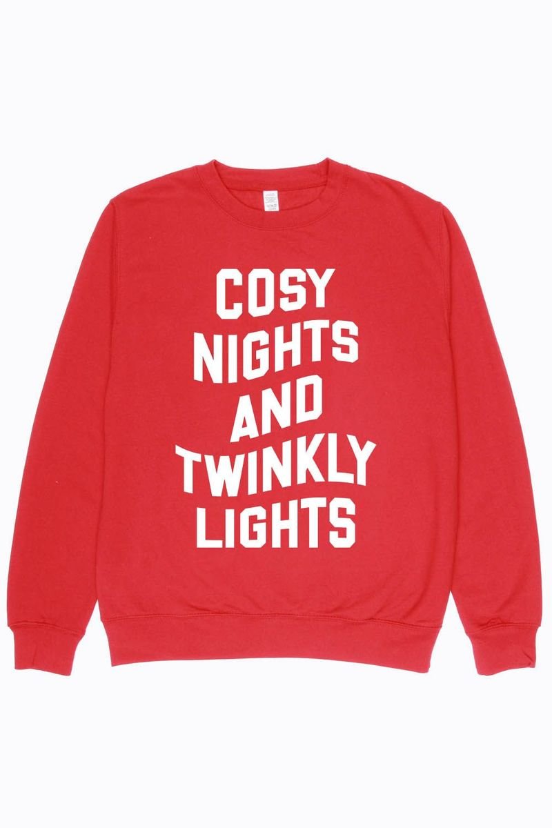 Ashley Cosy Nights and Twinkly Lights Christmas Sweatshirt Ashley Cosy Nights and Twinkly Lights Christmas Sweatshirt