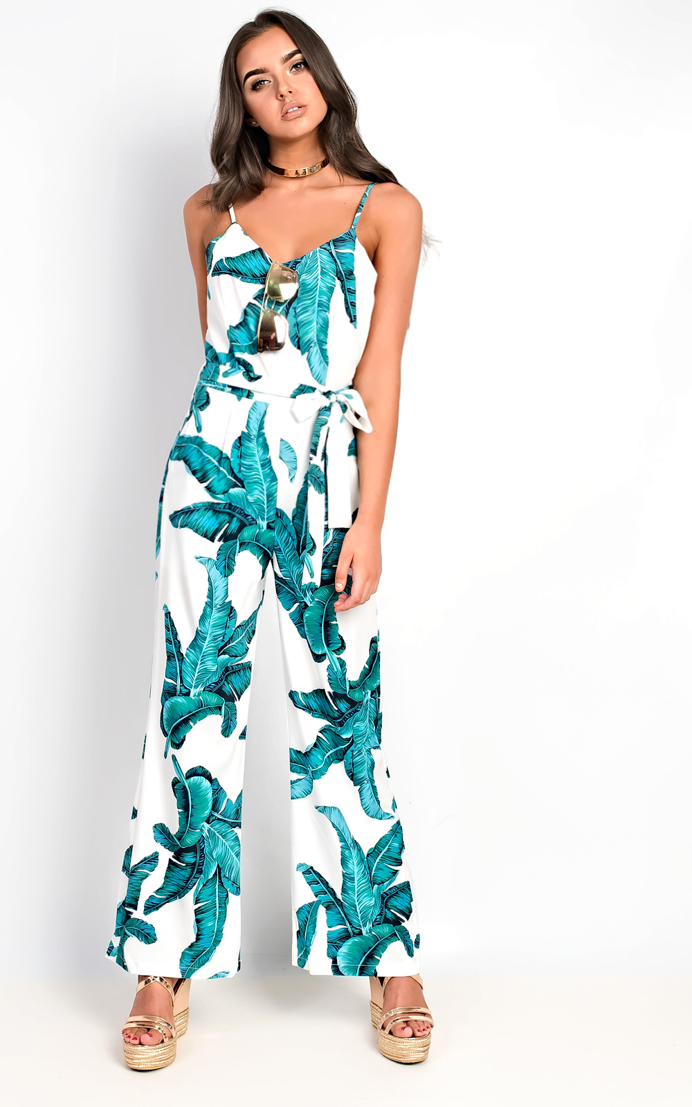 Trese Tropical Strappy Jumpsuit Thumbnail Trese Tropical Strappy Jumpsuit Thumbnail