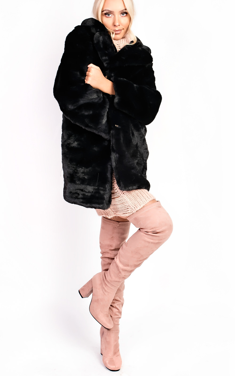 Mel Faux Fur Coat Thumbnail