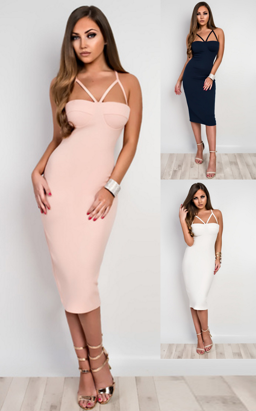 Hartley Strappy Bodycon Dress Thumbnail Hartley Strappy Bodycon Dress Thumbnail