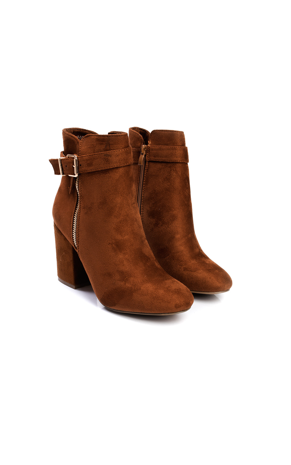 Misa Buckle Faux Suede Ankle Boots Thumbnail