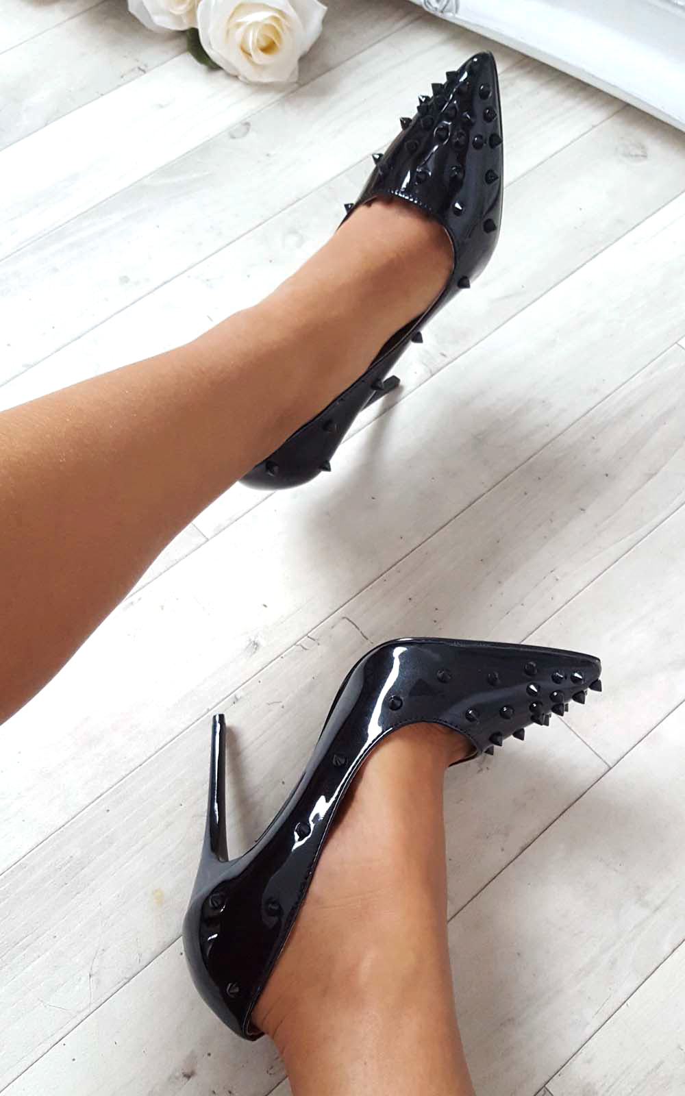 Alessandra Studded Court Heels