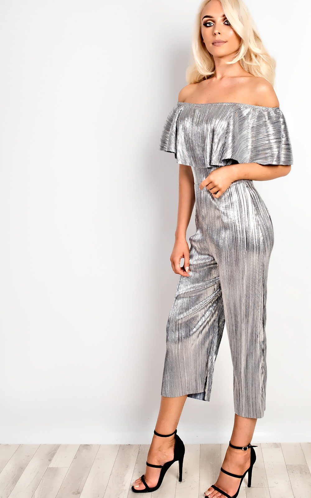 Shayla Metallic Ribbed Jumpsuit Thumbnail