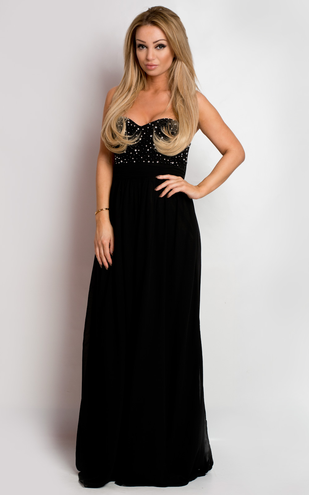 Essa Strapless Evening Dress