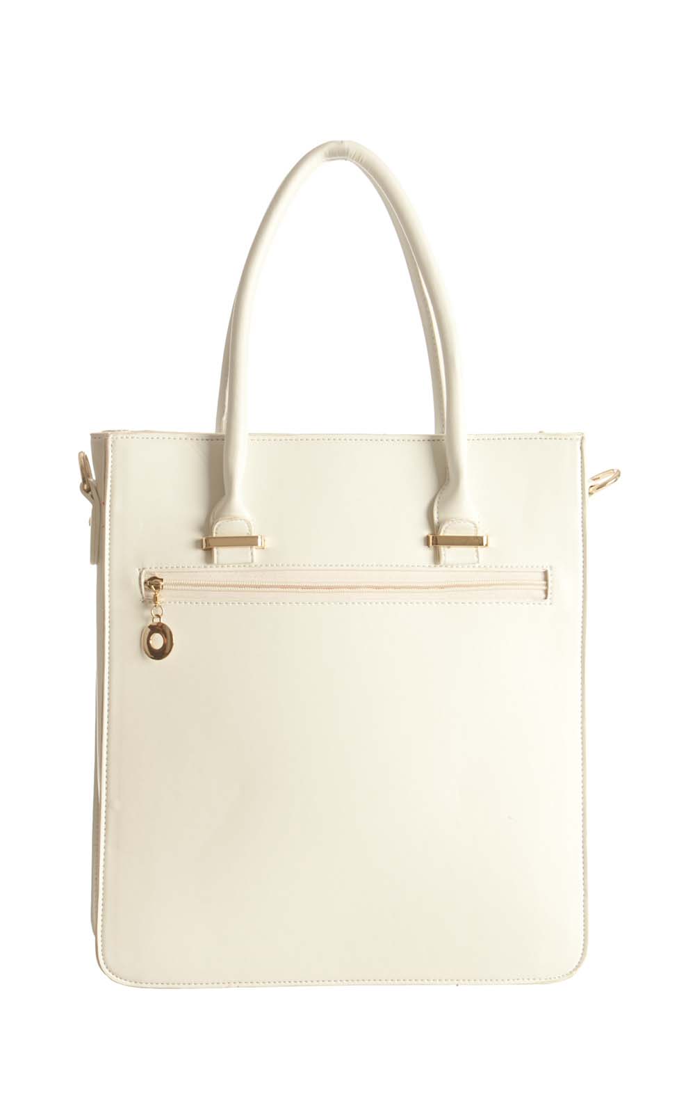 Dacie White Leather Style Handbag