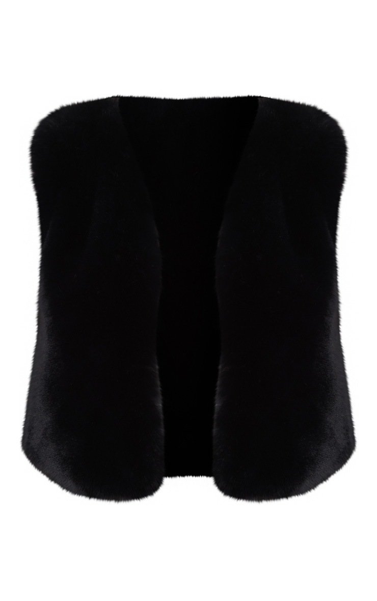 Ezmae Faux Fur Crop Gilet  Thumbnail