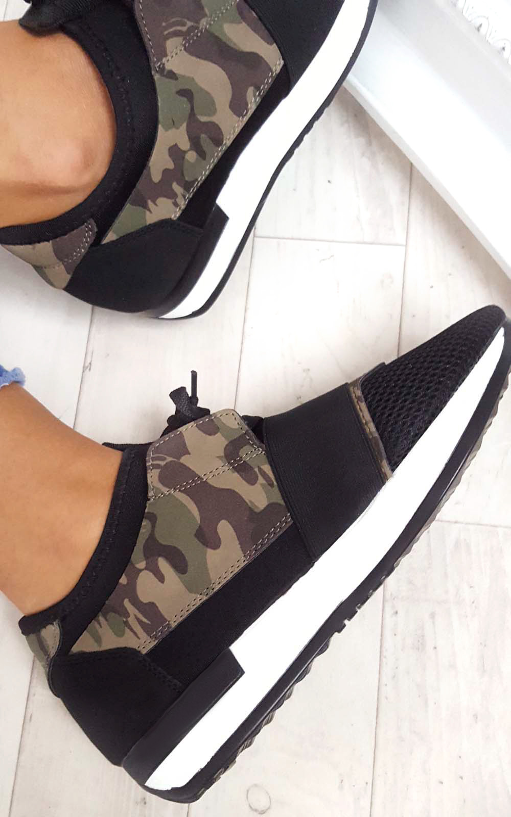 Bali Mesh Camo Two Toned Panel Trainers Thumbnail Bali Mesh Camo Two Toned Panel Trainers Thumbnail
