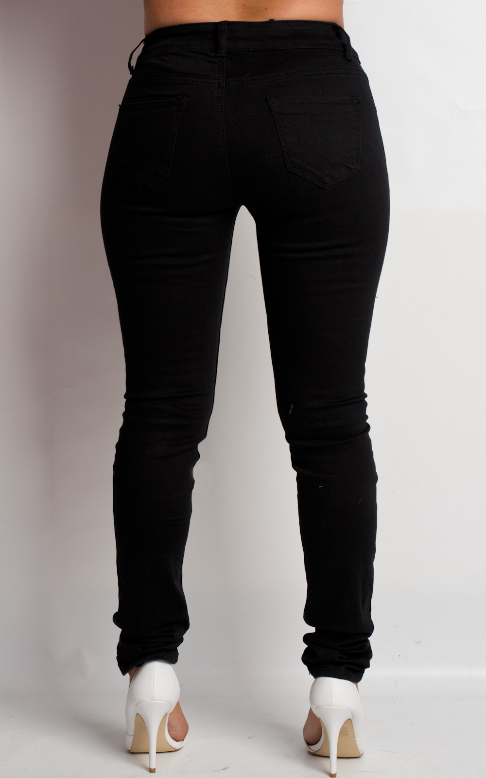 Cassie Ripped Black Skinny Jeans Thumbnail