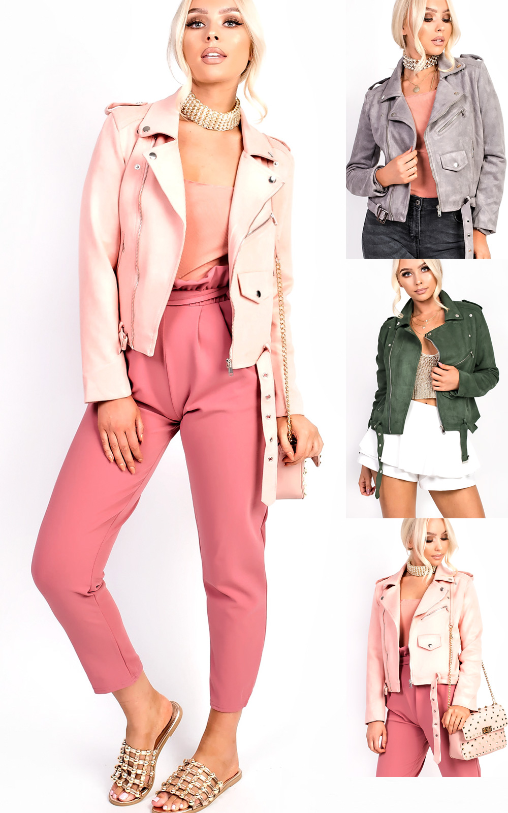 Mia Biker Faux Suede Jacket Thumbnail Mia Biker Faux Suede Jacket Thumbnail
