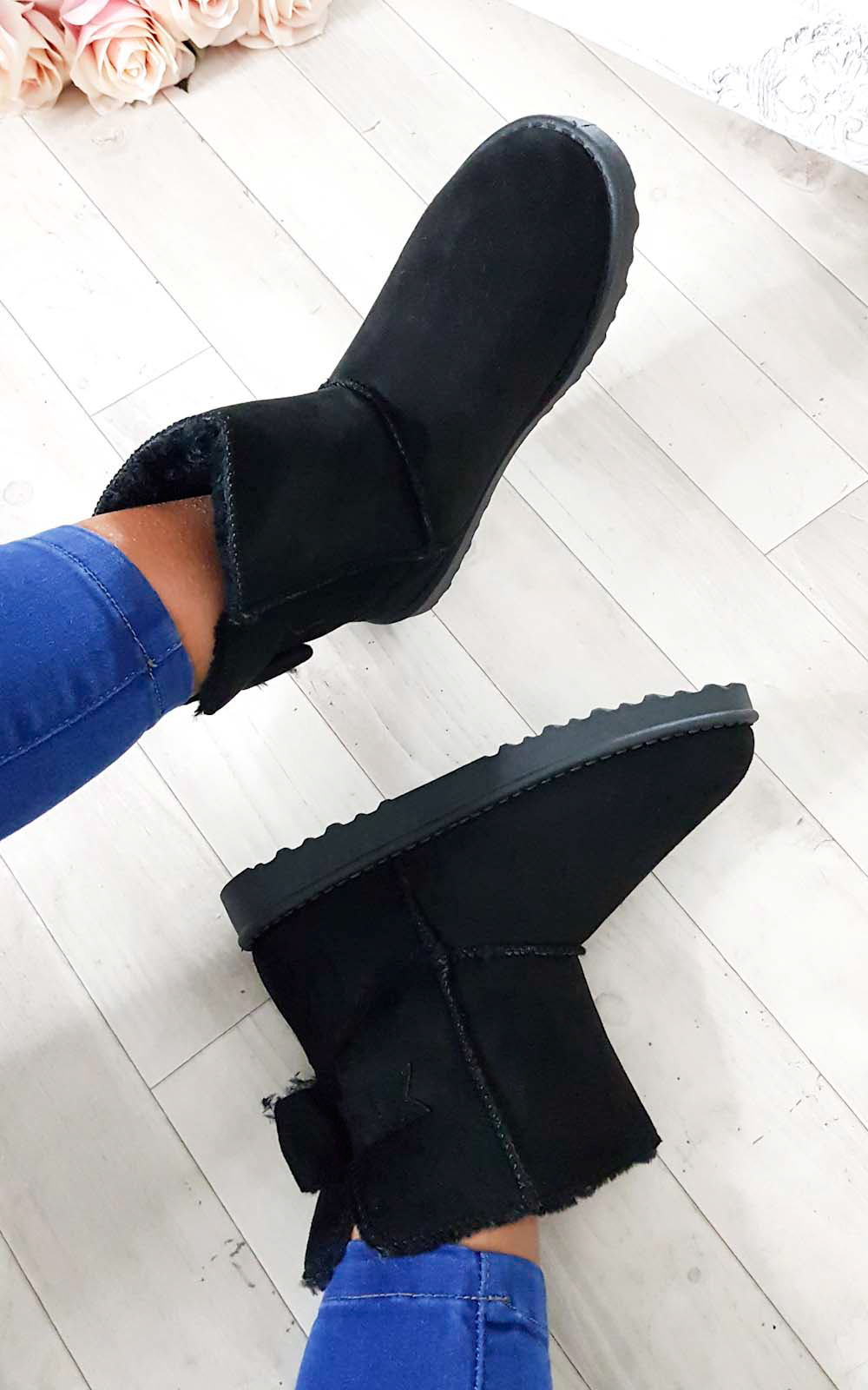 Kara Faux Fur Bow Platform Boots Kara Faux Fur Bow Platform Boots