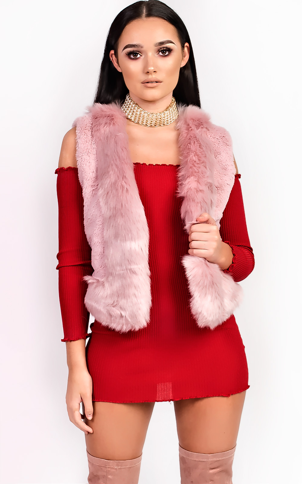 Elisa Faux Fur Waistcoat Thumbnail