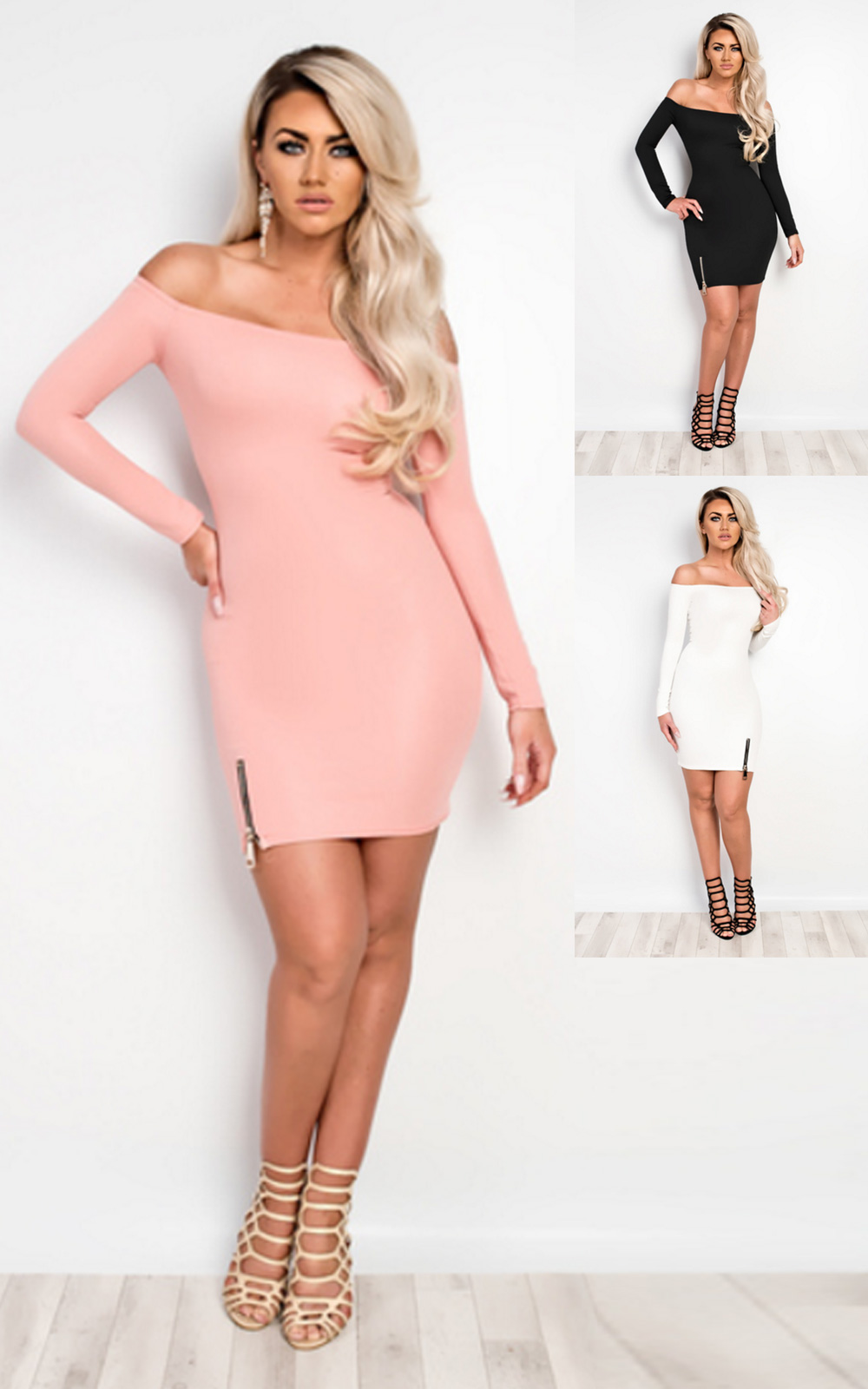 Kellen Off Shoulder Bodycon Dress Thumbnail Kellen Off Shoulder Bodycon Dress Thumbnail