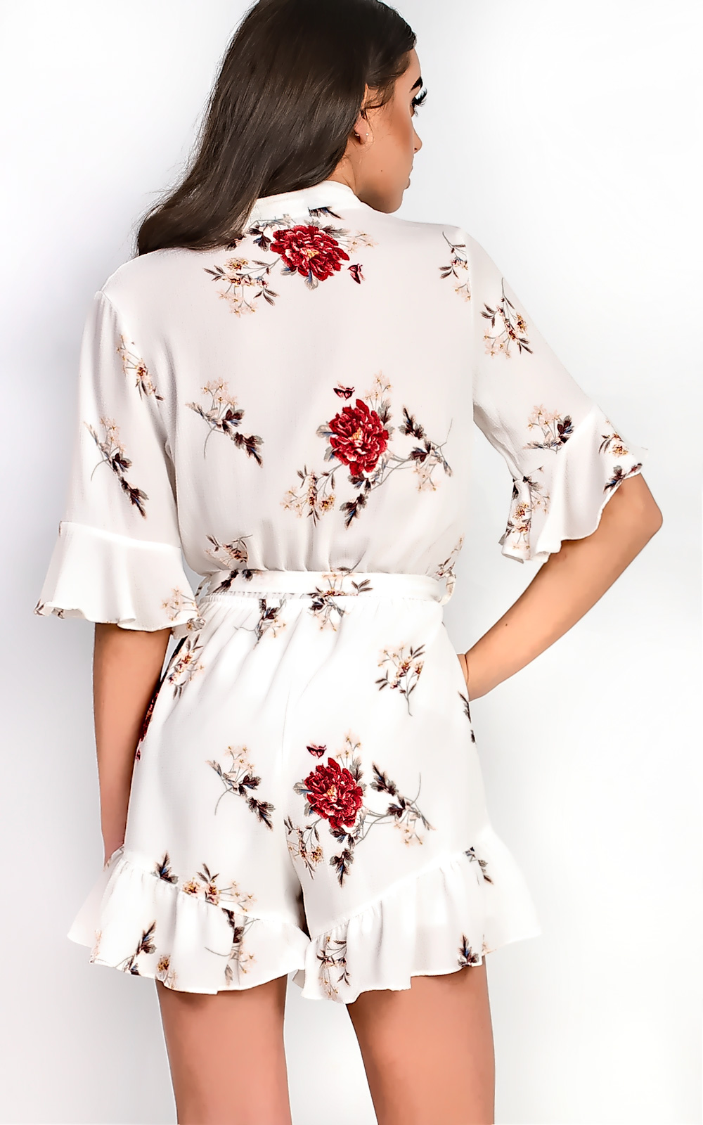 Lexie Floral Frill Playsuit Thumbnail