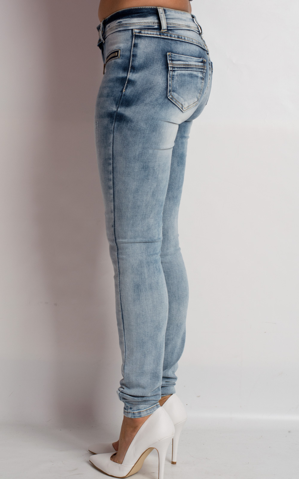 Alaia Zip Detail Skinny Jeans Thumbnail