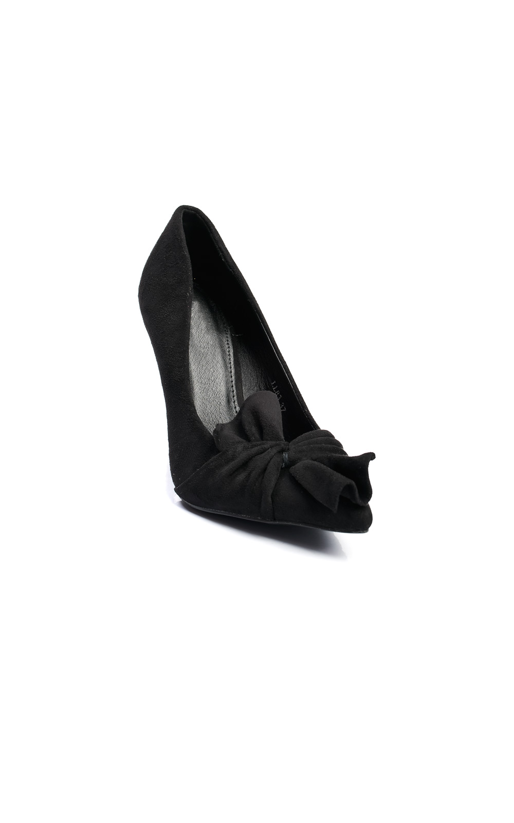 Miley Bow Faux Suede Heels Thumbnail